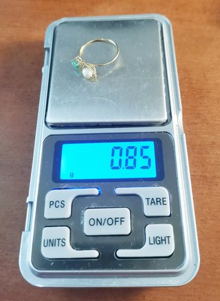 Anillo Oro 18kt Esmeralda y Perla Barroca