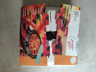 Olla Pizza Pan Eléctrica con Tapa de Cristal