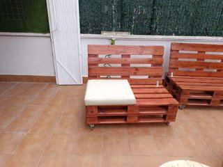 Conjunto Chill Out Terraza Palets Beige
