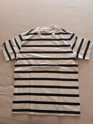 Camiseta MNG rayas azul marino y blanco Talla S