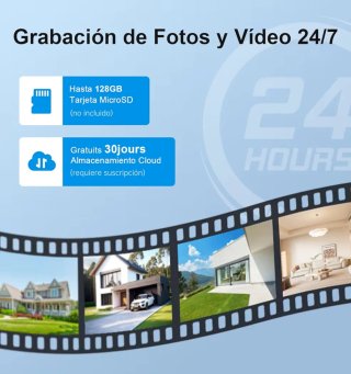 Cámara Vigilancia Exterior 2K WiFi