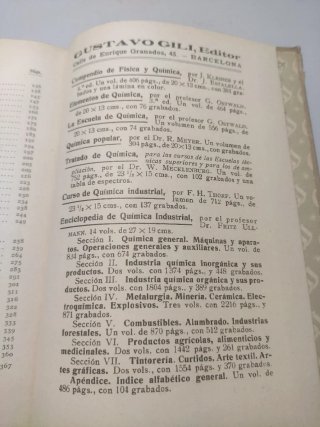 Libro Curso de Química de 1936