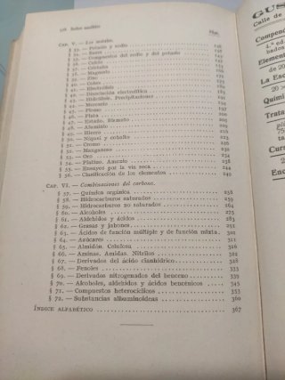 Libro Curso de Química de 1936