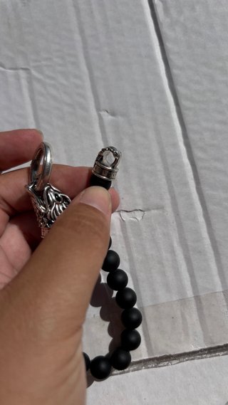 Pulsera Thomas Sabo Dragón Negra y Plateada