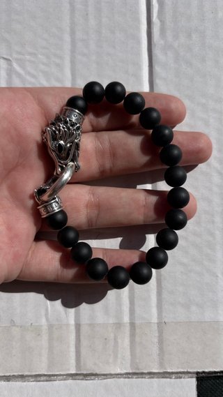 Pulsera Thomas Sabo Dragón Negra y Plateada