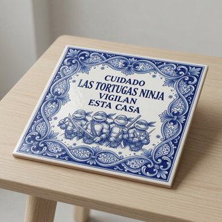 Azulejo decorativo: Le Tartarughe Ninja ti stanno guardando