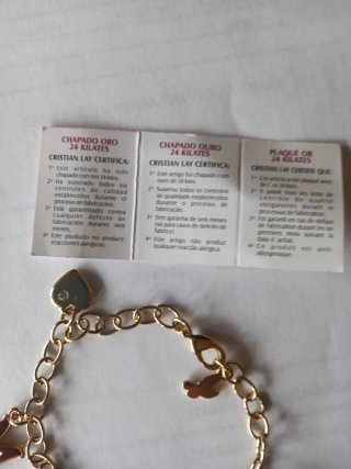 Pulsera Cristian Lay MAMA Chapado Oro 24k.