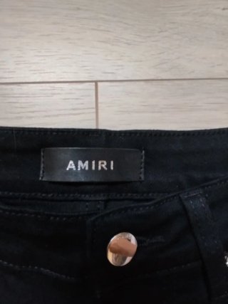 Amiri Jeans Negros con Serpiente
