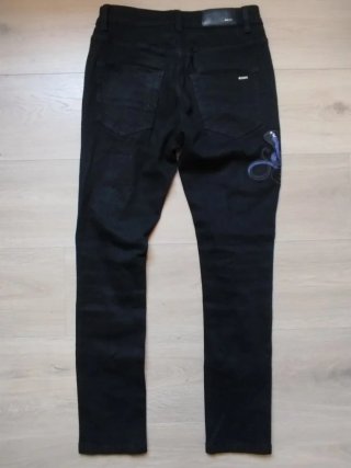 Amiri Jeans Negros con Serpiente