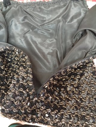 Vestido Vintage Negro Lentejuelas