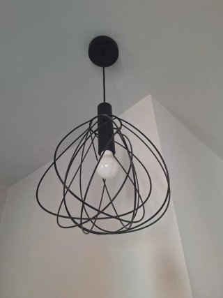 Lampadario design moderno metallo nero