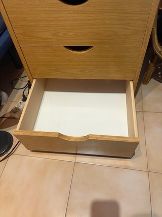 Cajonera alta de madera 4 cajones