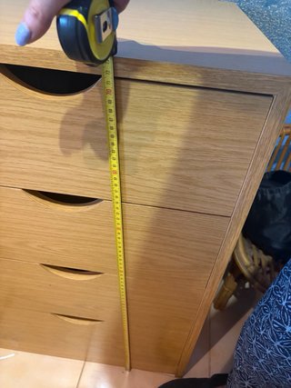 Cajonera alta de madera 4 cajones