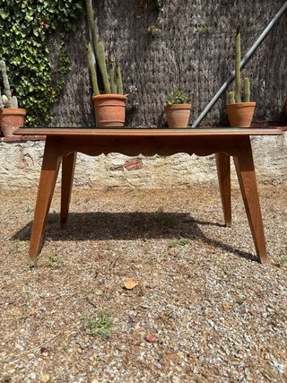 Mesa de centro antigua madera y cristal