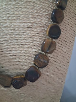 Collana donna pietre naturali occhio di tigre