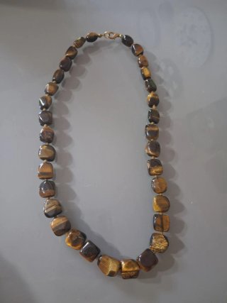 Collana donna pietre naturali occhio di tigre