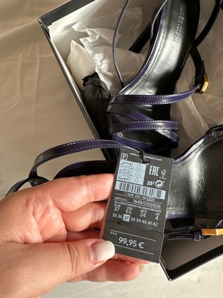 Sandalias de fiesta Massimo Dutti moradas