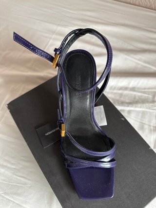 Sandalias de fiesta Massimo Dutti moradas
