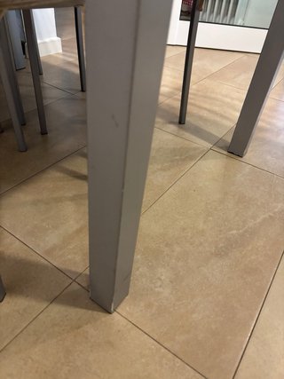 Mesa extensible cristal con 4 sillas