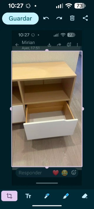 Recibidor consola madera y blanco