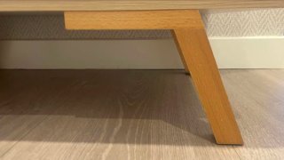 Recibidor consola madera y blanco