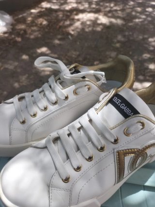 Scarpe Dolce & Gabbana bianche e oro