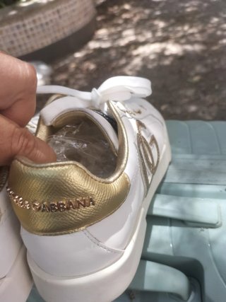 Scarpe Dolce & Gabbana bianche e oro