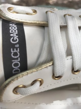 Scarpe Dolce & Gabbana bianche e oro