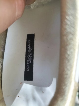 Scarpe Dolce & Gabbana bianche e oro