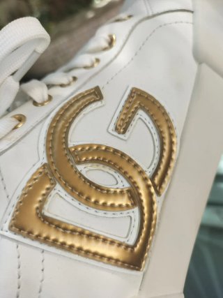 Scarpe Dolce & Gabbana bianche e oro