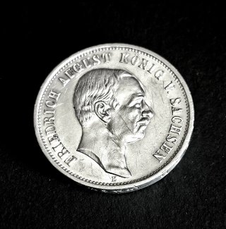 PLATA IMPERIO ALEMÁN, SAJONIA 1913 3Mk