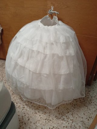 Cancán fallera 4 aros blanco