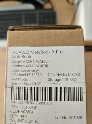 Huawei Matebook X Pro Gris/Plata