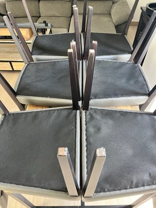 Conjunto de 6 sillas de comedor grises
