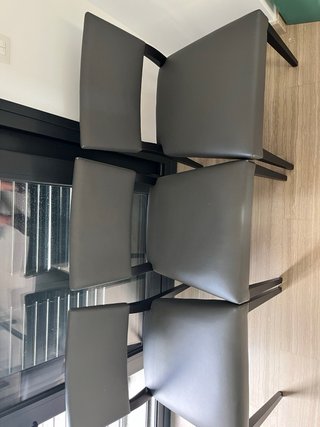 Conjunto de 6 sillas de comedor grises