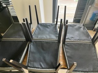 Conjunto de 6 sillas de comedor grises