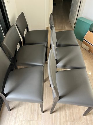 Conjunto de 6 sillas de comedor grises