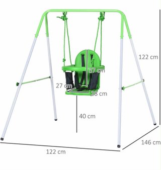 Columpio para infantil verde