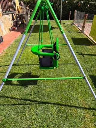 Columpio para infantil verde
