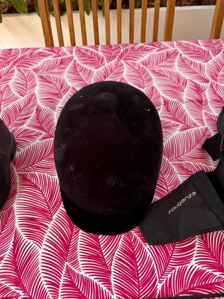 Casco hípica niña Fouganza negro talla 53 8-14 año