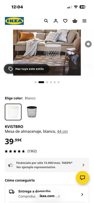 Mesa Auxiliar Kvistbro IKEA