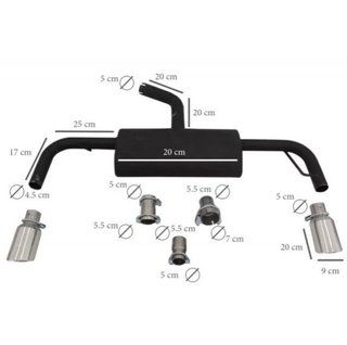 Sistema de escape para VW Golf 6 tipo GTI