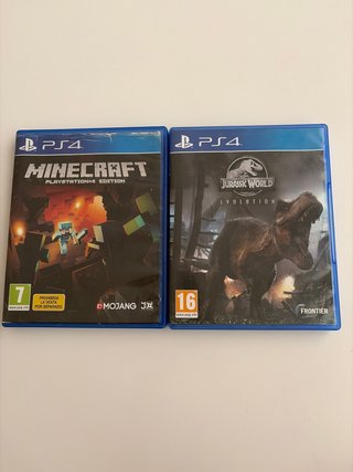 Minecraft y Jurassic World Evolution PS4