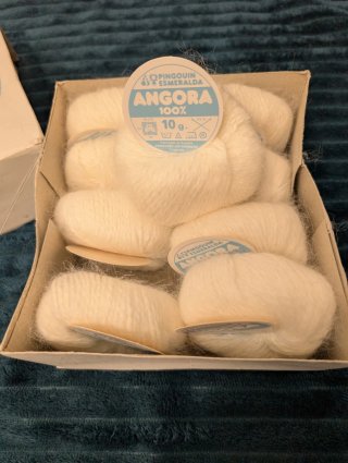 Lana Angora Pinguin Esmeralda 90g Blanco