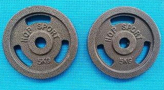 Coppia dischi 5kg triplice presa 30mm