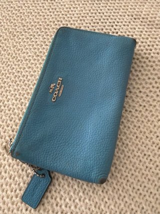 Cartera Monedero Coach Azul