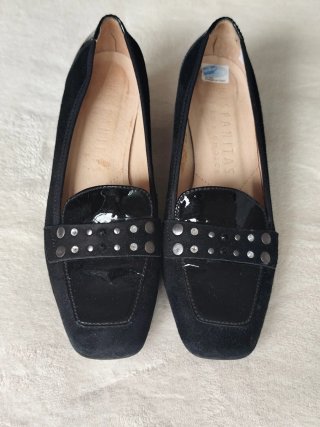 Mocasines Hispanitas Ante-Charol T.35/36