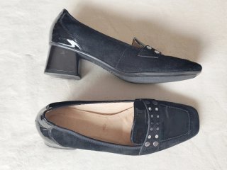 Mocasines Hispanitas Ante-Charol T.35/36