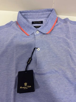 Polo Massimo Dutti Azul Naranja Talla L