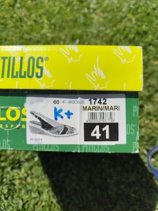 Sandalias Pitillos Talla 41 Azul Multicolor